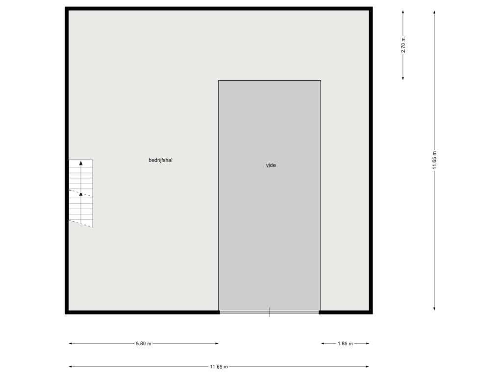 Bekijk plattegrond van bedrijfspand verdieping van Postbaan 26