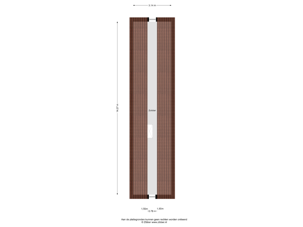 Bekijk plattegrond van Zolder van Scheidingstraat 9