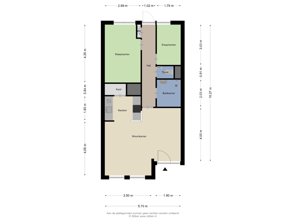 View floorplan of Appartement of Schutstraat 101-A