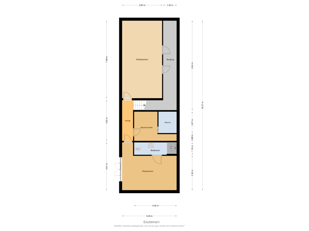 Bekijk plattegrond van Souterrain van Postelscheheideweg 2