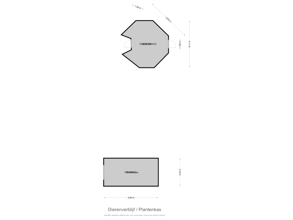 Bekijk plattegrond van Dierenverblijf  / Plantenkas van Postelscheheideweg 2