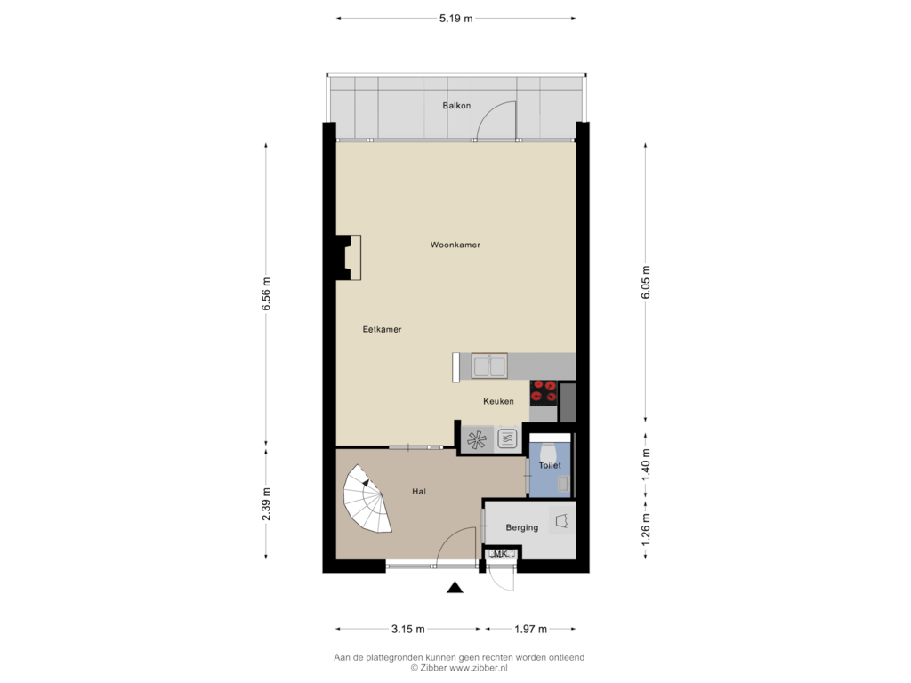 View floorplan of Verdieping 3 of Kastelenplein 150