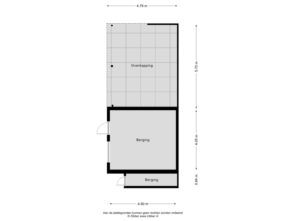 View floorplan of Berging of Breedestraat 40