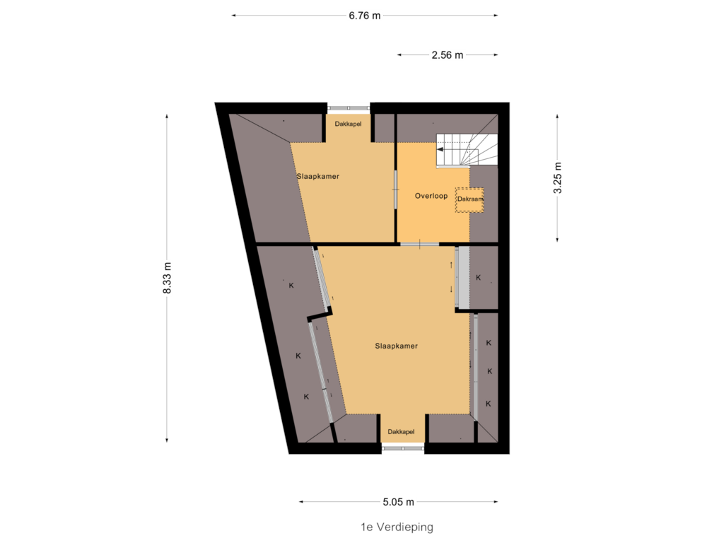 Bekijk plattegrond van 2e Verdieping van Hoogstraat 91