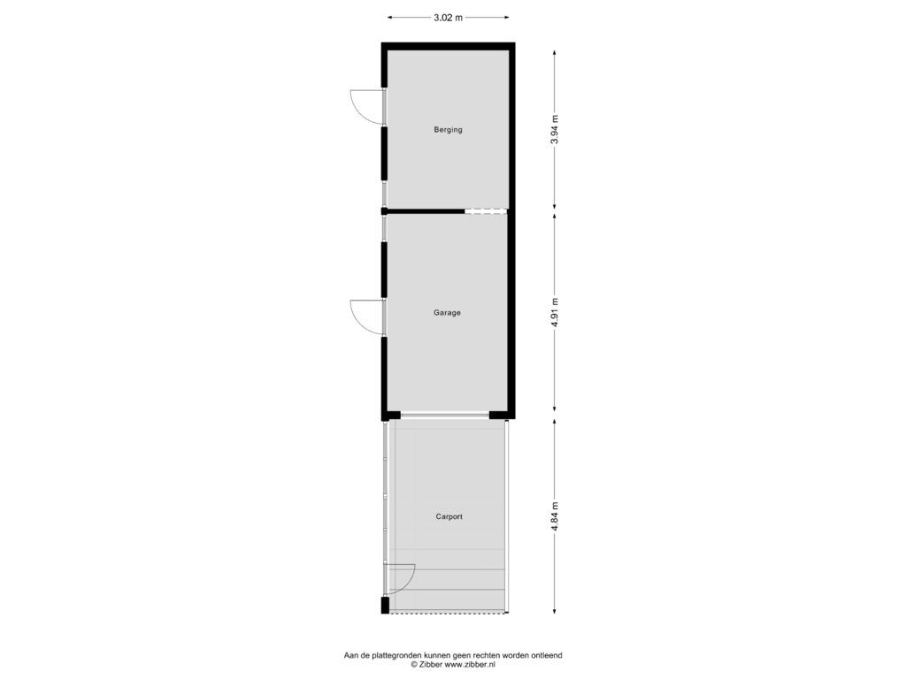 View floorplan of Berging of van Brakelstraat 7