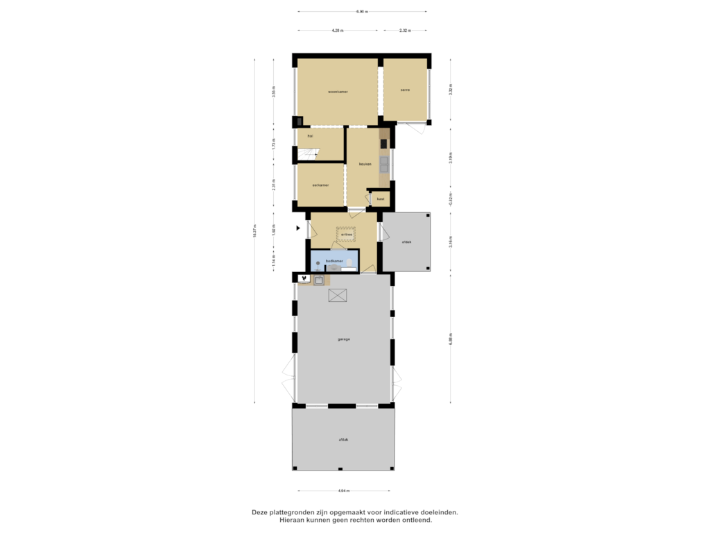 Bekijk plattegrond van Begane Grond van Korteviele 5