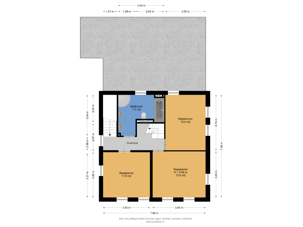 View floorplan of 1e Verdieping of Willem de Zwijgerlaan 133