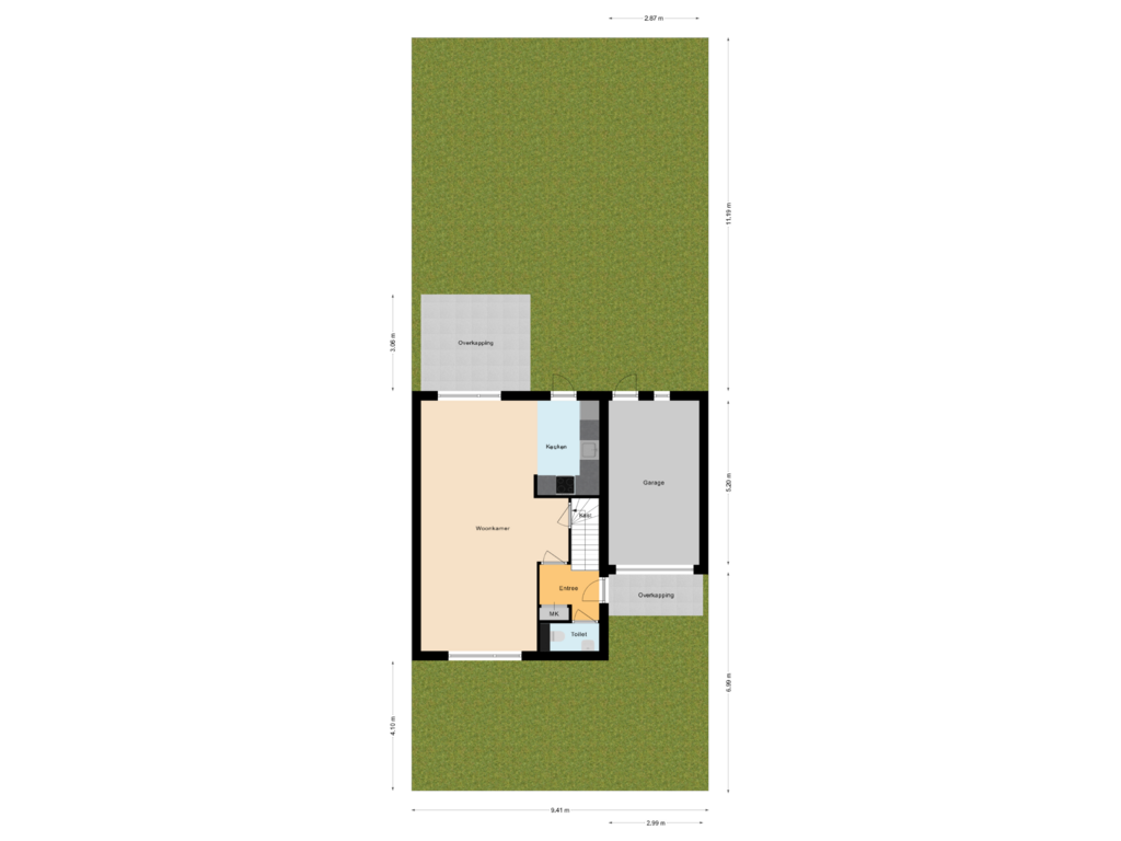 Bekijk plattegrond van Situatie van Jeroen Boschstraat 7