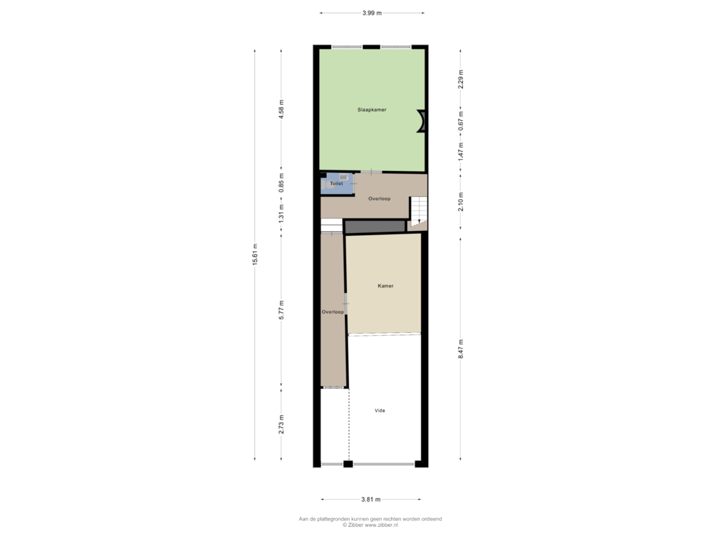 Bekijk plattegrond van Eerste Verdieping van Rogstraat 22