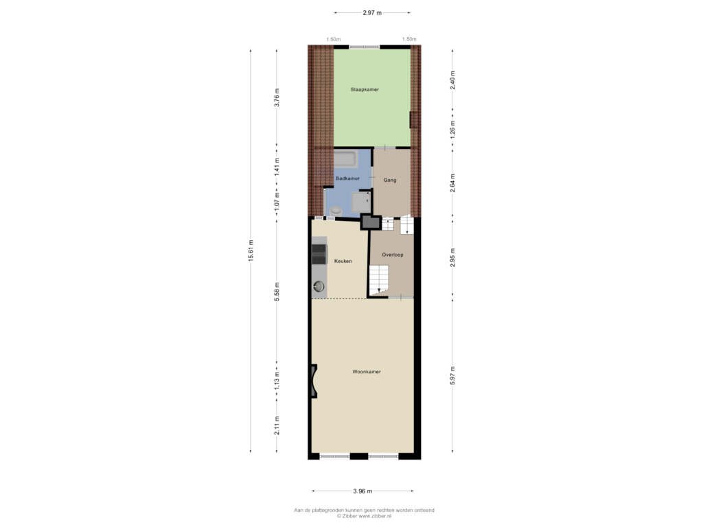 Bekijk plattegrond van Tweede Verdieping van Rogstraat 22