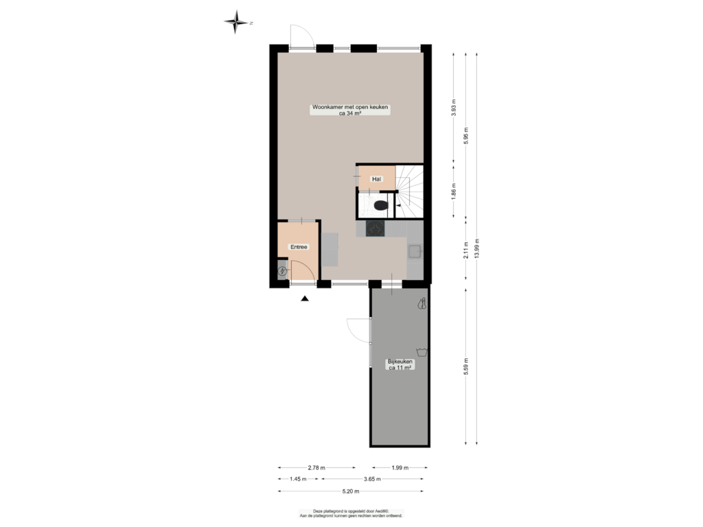 Bekijk plattegrond van Begane grond van Jaltadaheerd 89