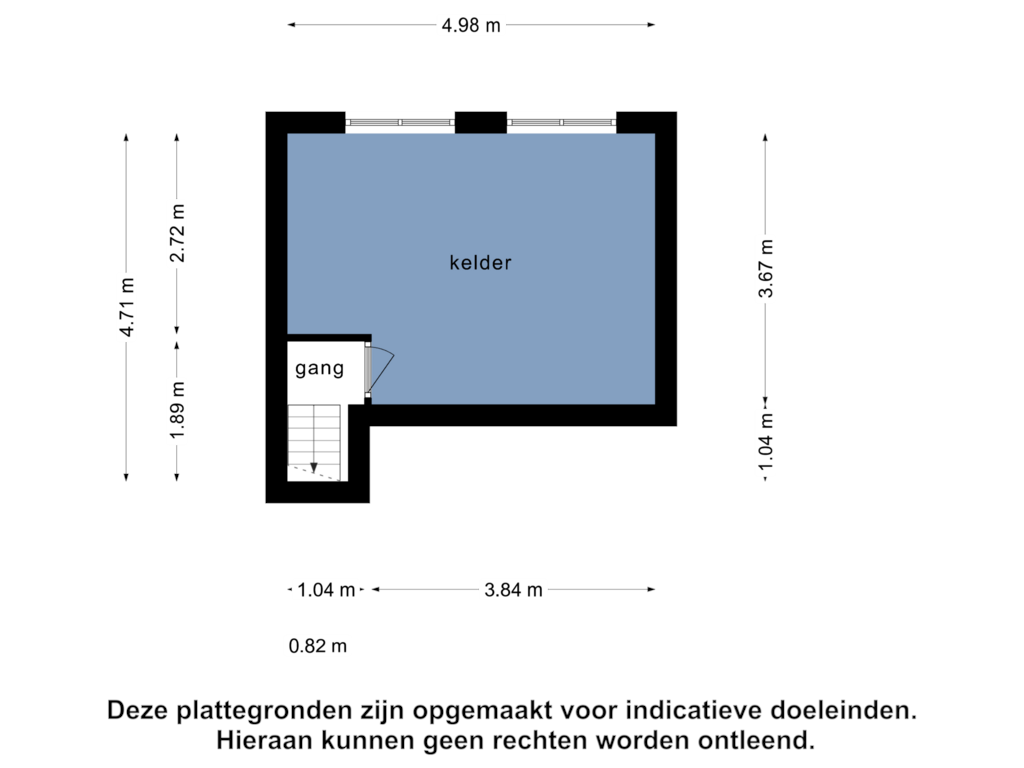 Bekijk plattegrond van Souterrain van Molenstraat 22