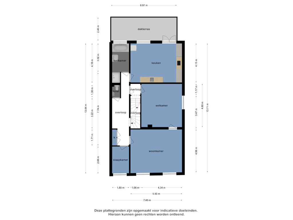 Bekijk plattegrond van 1e verdieping van Molenstraat 22