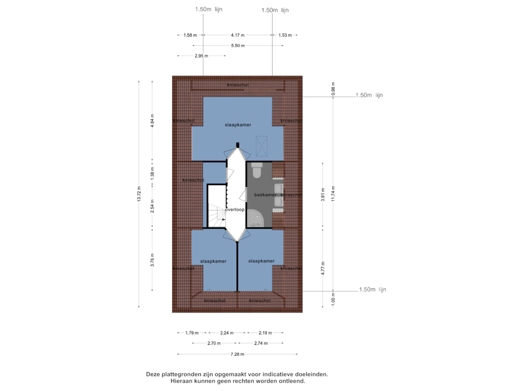 Bekijk plattegrond van 2e verdieping van Molenstraat 22