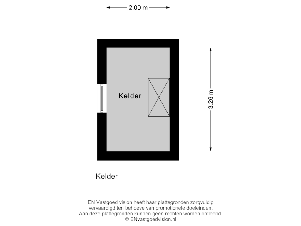 Bekijk plattegrond van Kelder van Walvischstraat 1-A