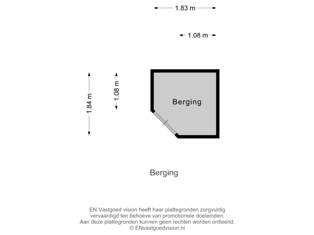 Bekijk plattegrond van Berging van Walvischstraat 1-A