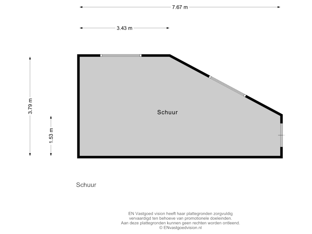 Bekijk plattegrond van Schuur van Walvischstraat 1-A