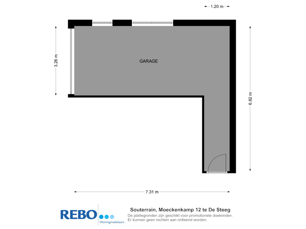 Bekijk plattegrond van Souterrain van Moeckenkamp 12