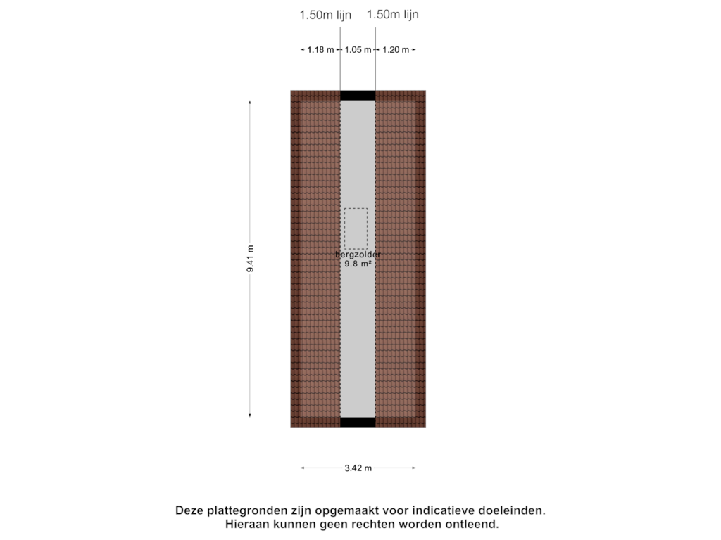 Bekijk plattegrond van 2e verdieping van Gedempte Vaart 44-A