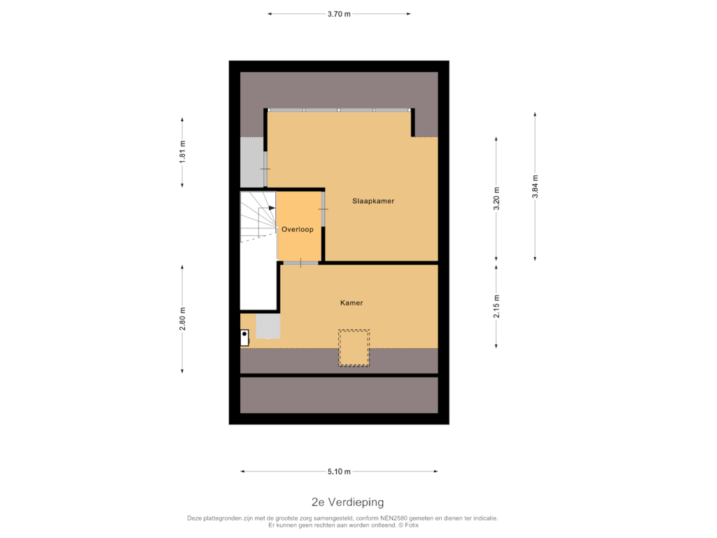 View floorplan of 2e Verdieping of Verbindelaarsweg 89