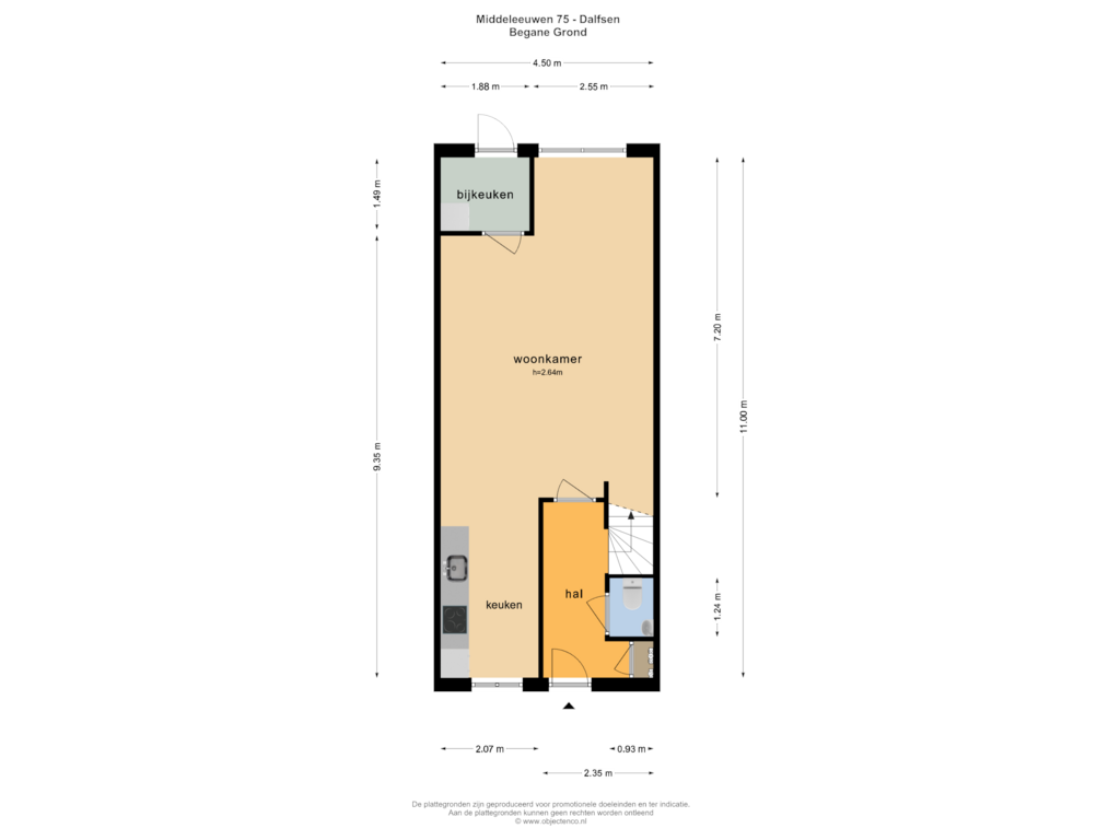 Bekijk plattegrond van BEGANE GROND van Middeleeuwen 75