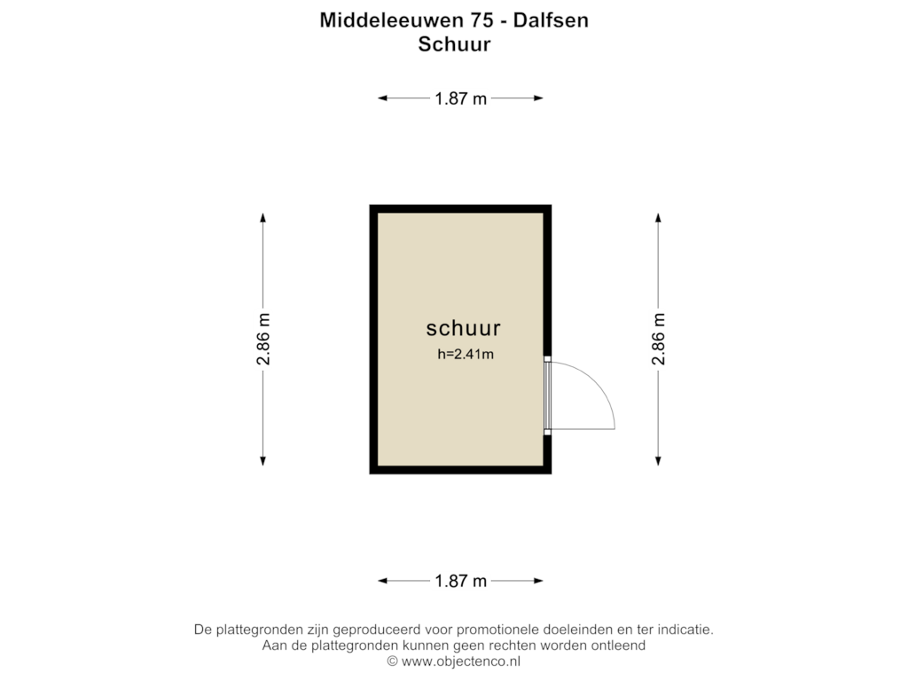 Bekijk plattegrond van SCHUUR van Middeleeuwen 75