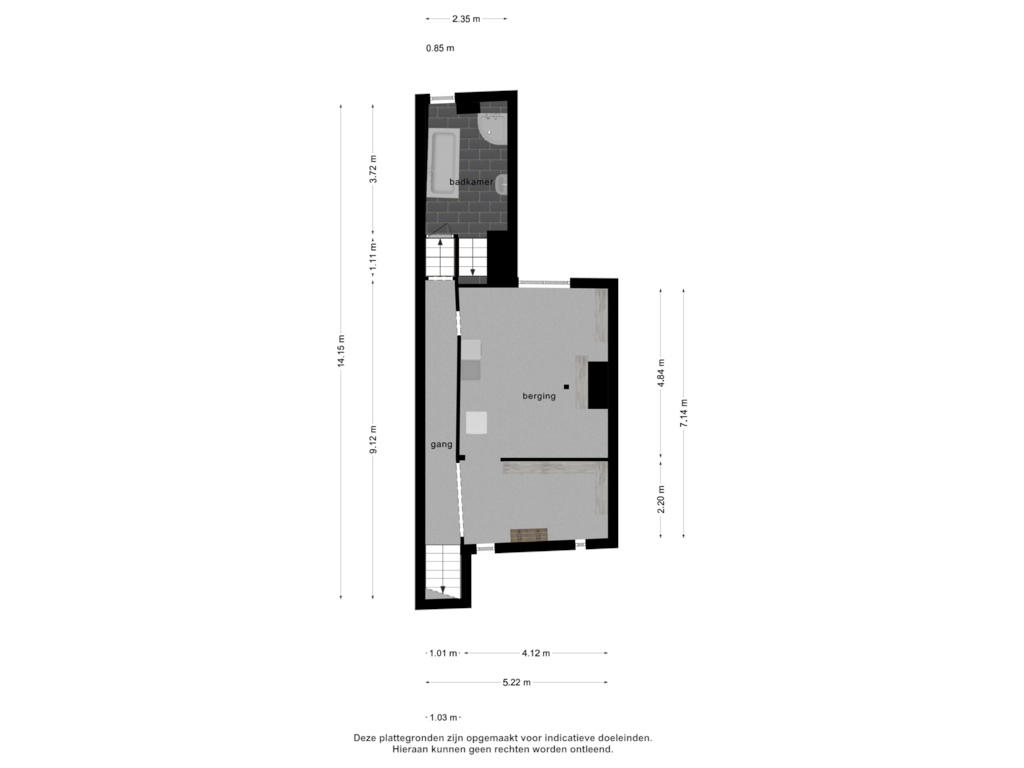 Bekijk plattegrond van Souterrain van Noordpoortstraat 3