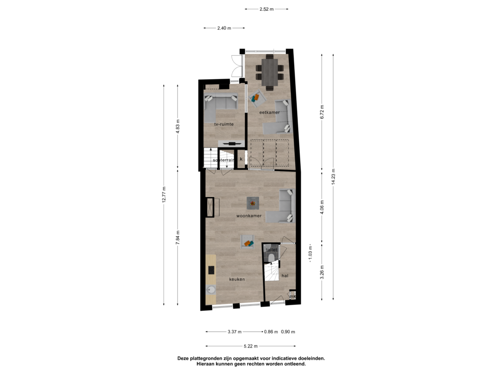 Bekijk plattegrond van Begane grond van Noordpoortstraat 3