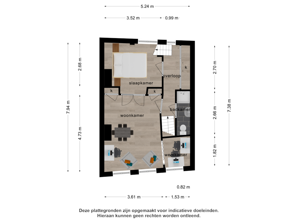 Bekijk plattegrond van 1e verdieping van Noordpoortstraat 3