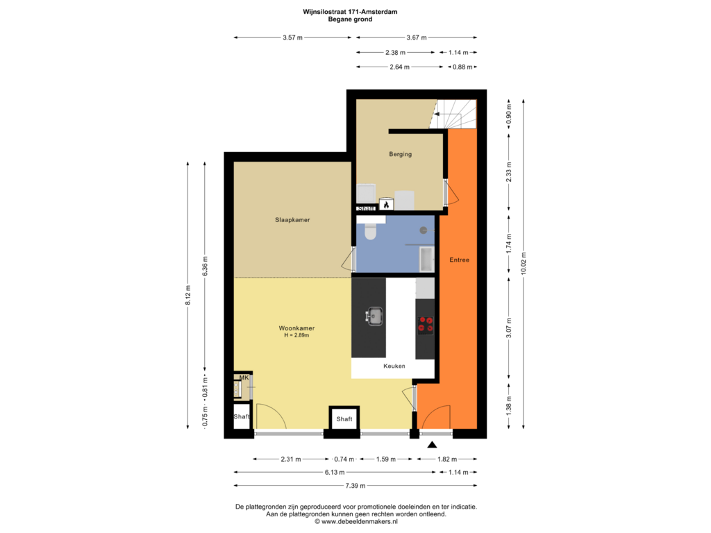 View floorplan of Begane grond of Wijnsilostraat 171