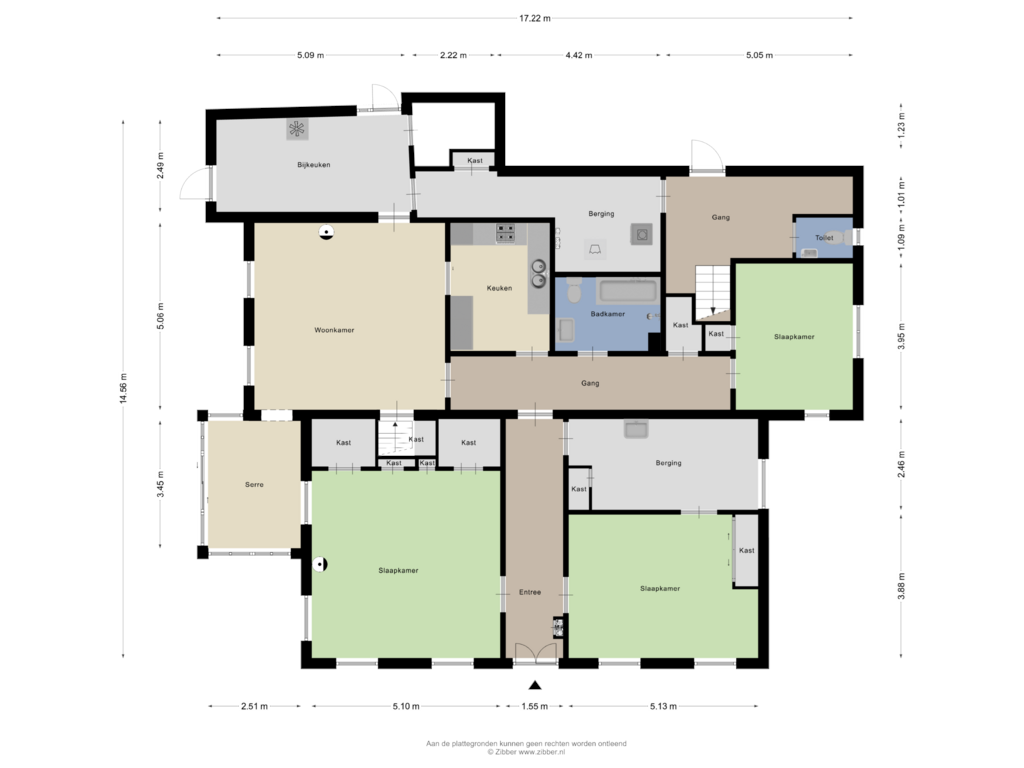 Bekijk plattegrond van Begane Grond van Veenhof 5