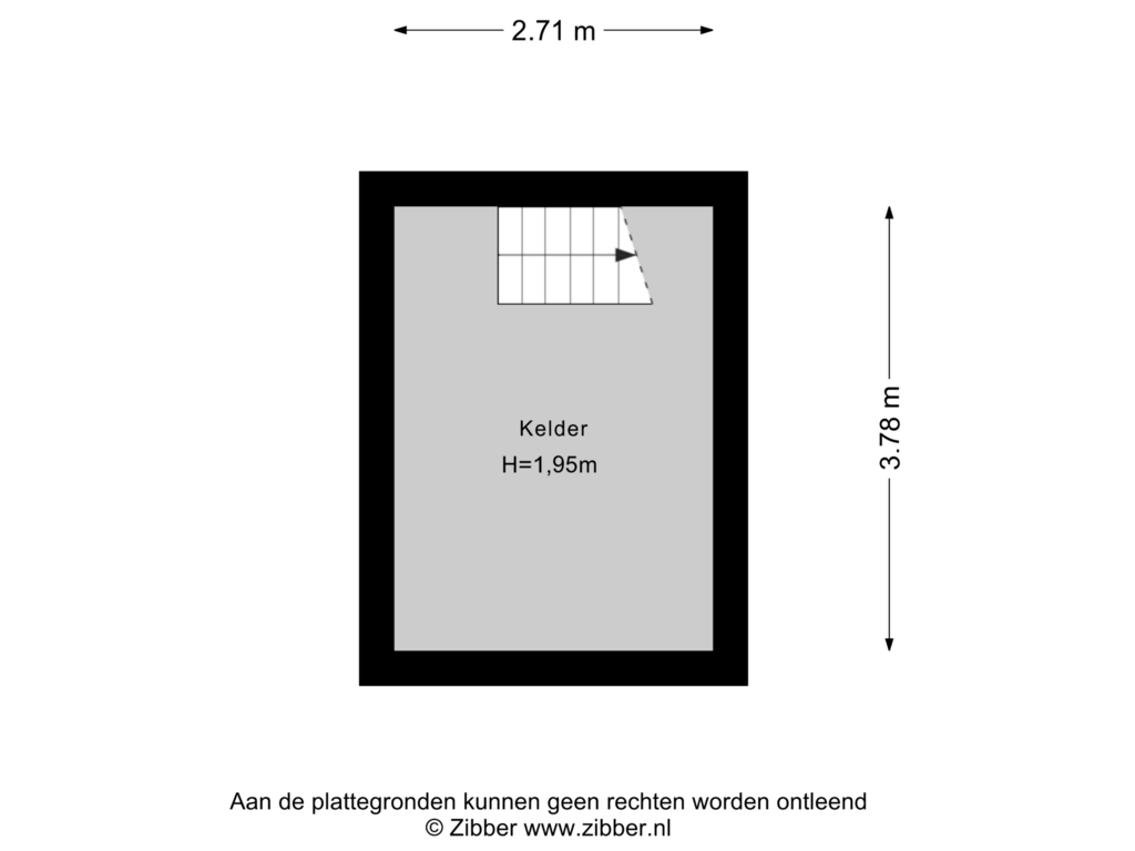 Bekijk plattegrond van Kelder van Veerweg 8