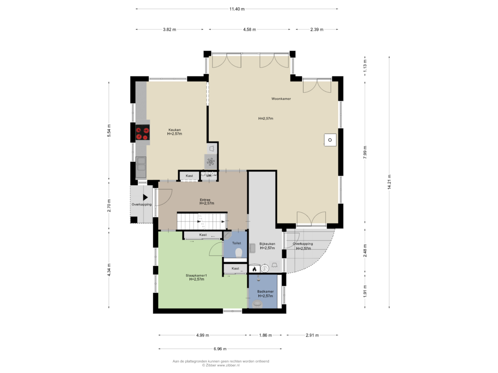 Bekijk plattegrond van Begane Grond van Veerweg 8