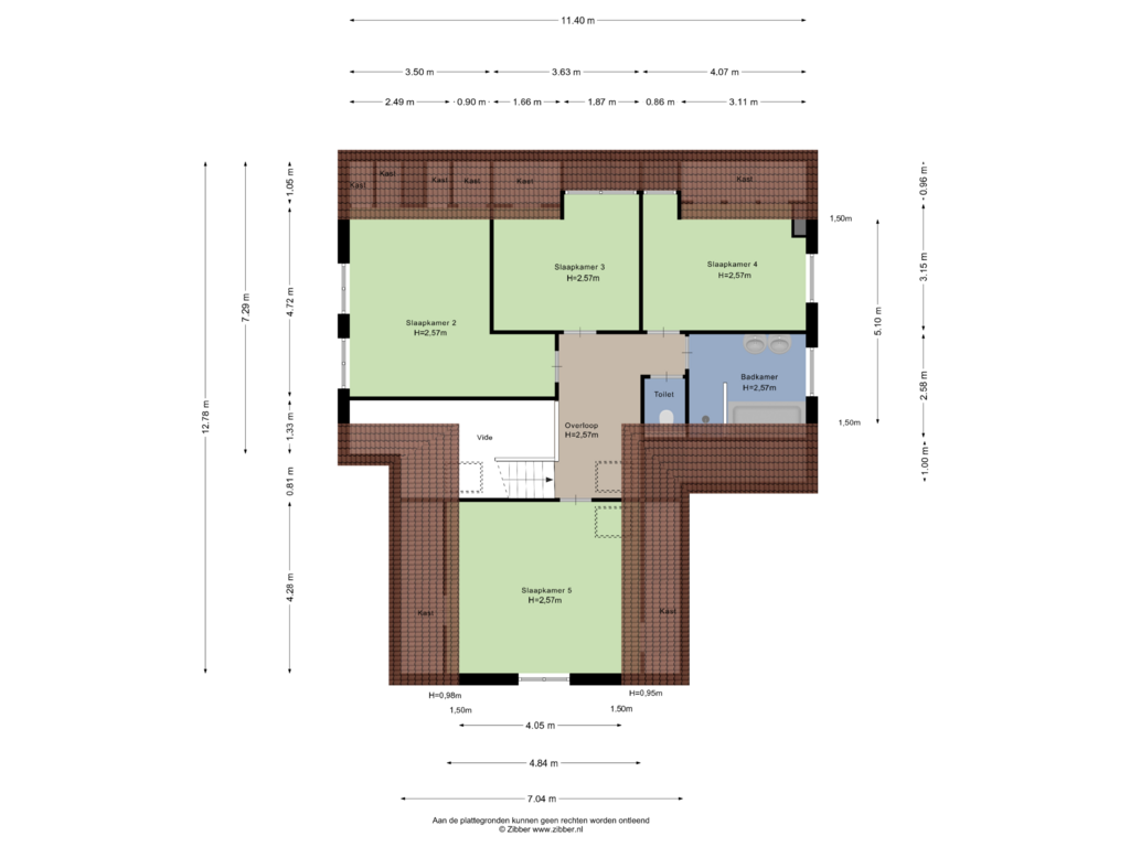 Bekijk plattegrond van Eerste Verdieping van Veerweg 8