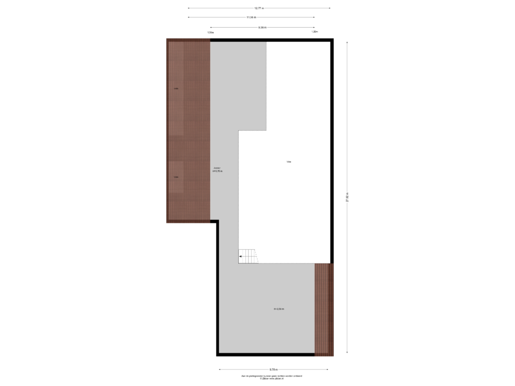 Bekijk plattegrond van Zolder van Veerweg 8