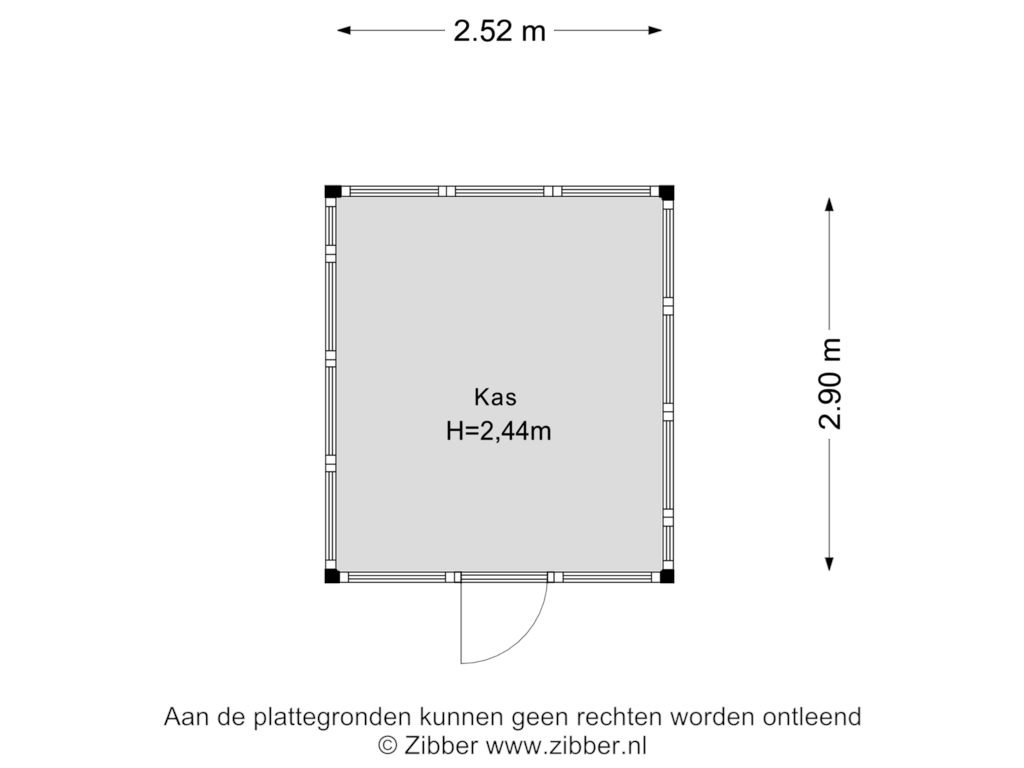 Bekijk plattegrond van Kas van Veerweg 8