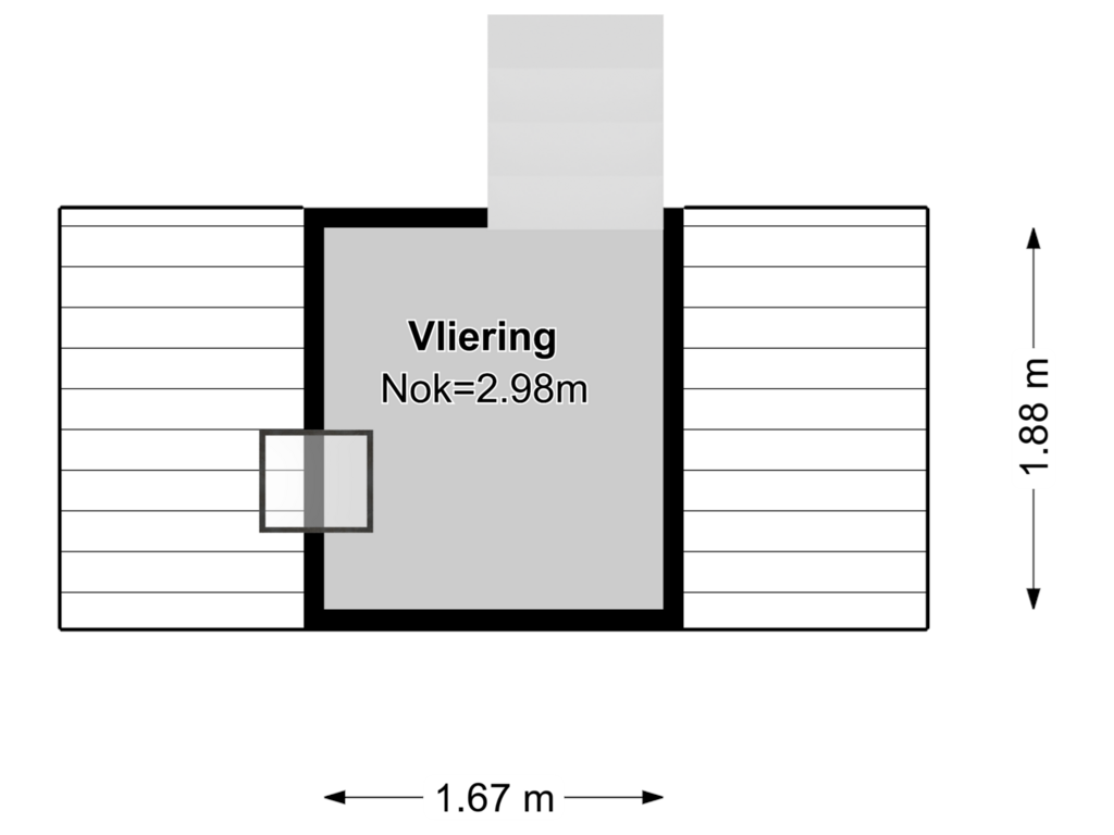 View floorplan of Vliering of Donkerstraat 48