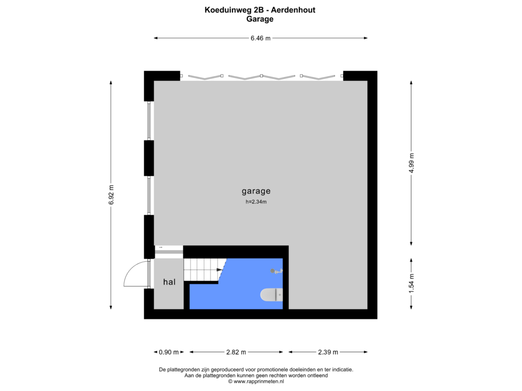 Bekijk plattegrond van GARAGE van Koeduinweg 2-B