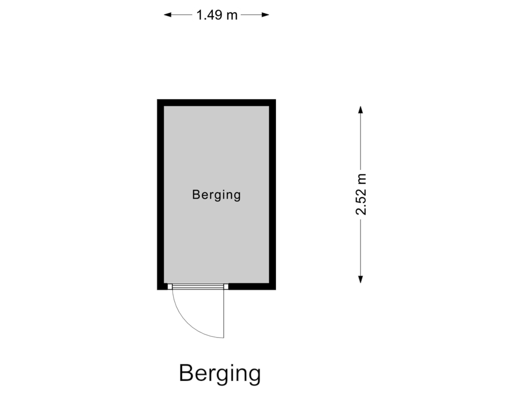 View floorplan of Berging of Vloeiweg 44-C