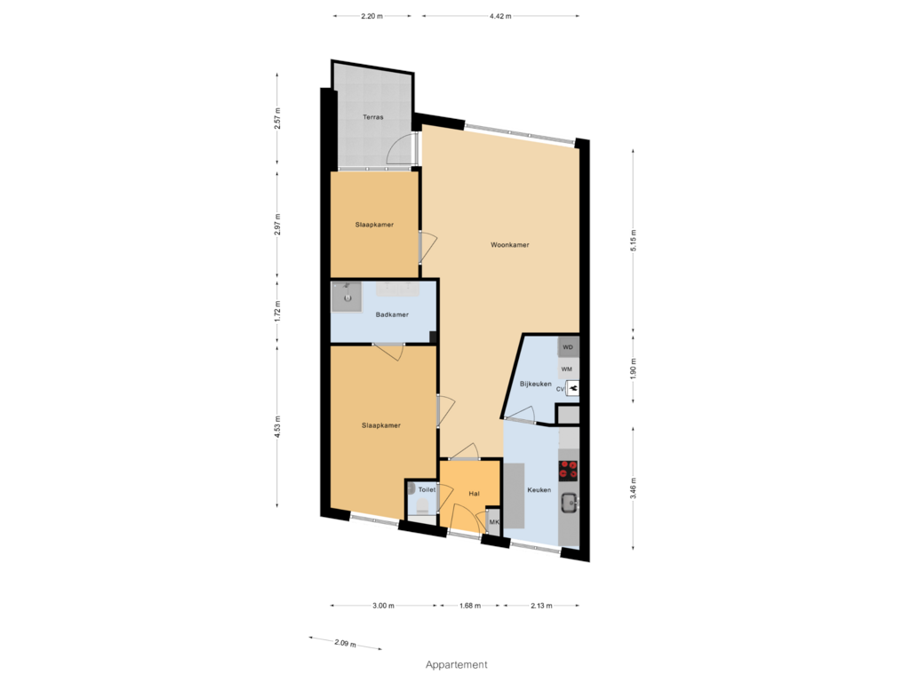 Bekijk plattegrond van Appartement van Schutsplein 24