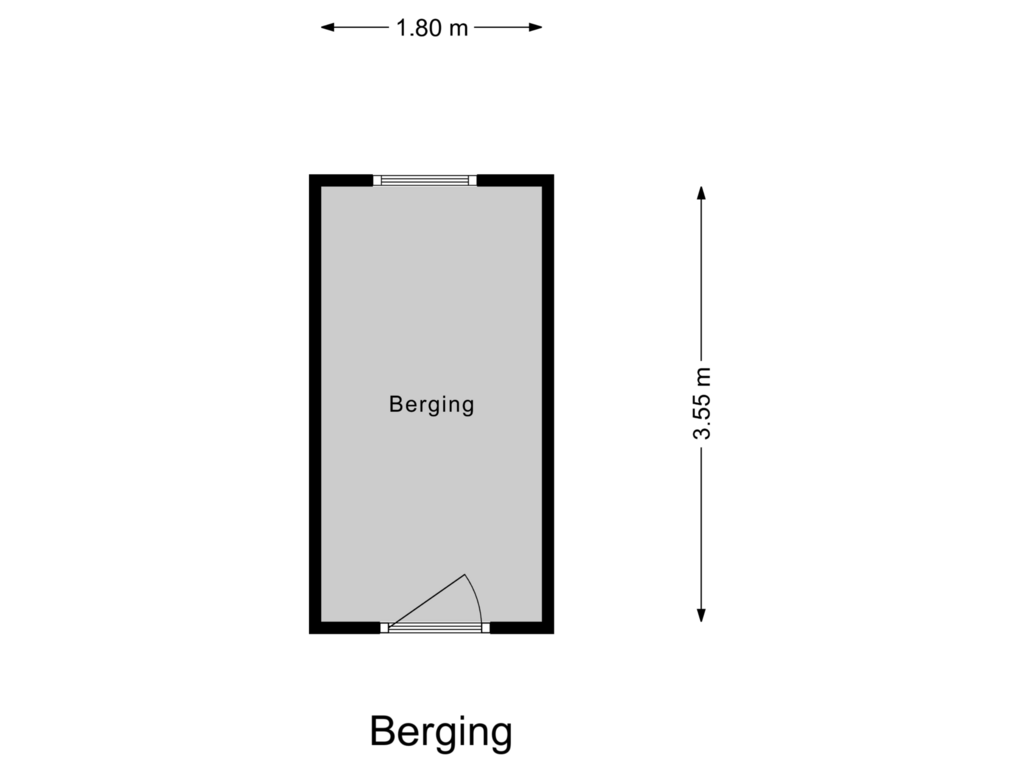 View floorplan of Berging of Anna Paulownalaan 158