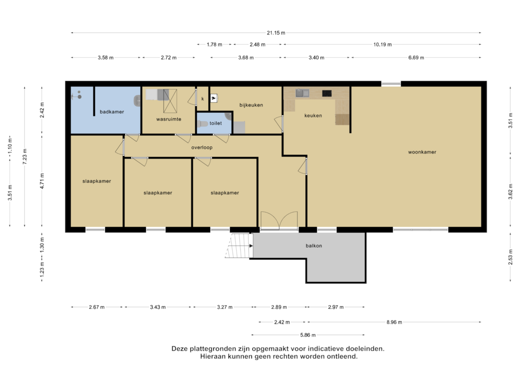 Bekijk plattegrond van Bijgebouw-1e verdieping 2 van Lageweg 25