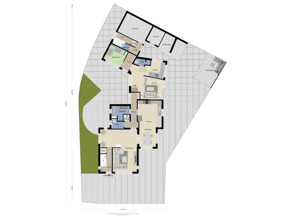 Bekijk plattegrond van Begane Grond-Tuin van Postweg 52