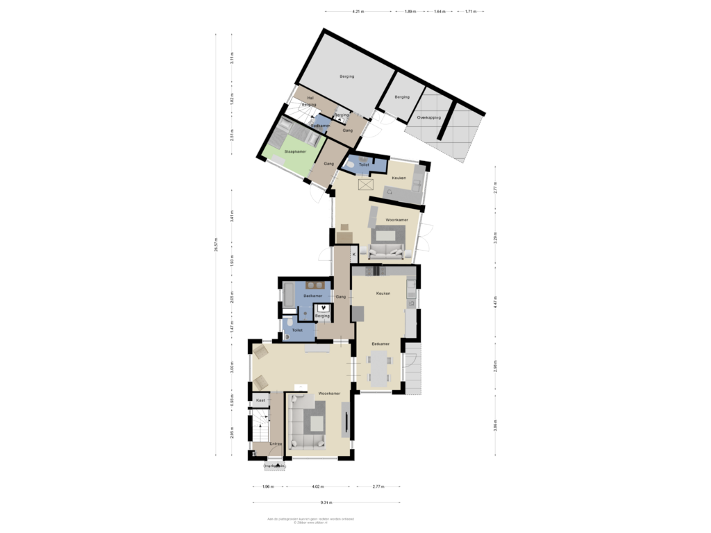 Bekijk plattegrond van Begane Grond van Postweg 52