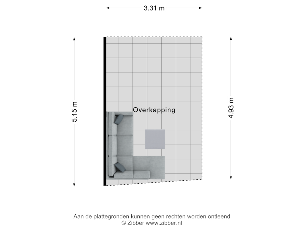 Bekijk plattegrond van Overkapping van Postweg 52