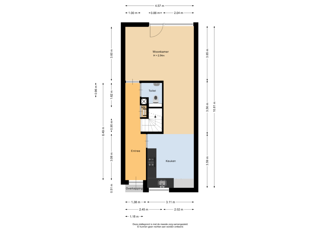 View floorplan of Begane grond of Katendrechtsestraat 366