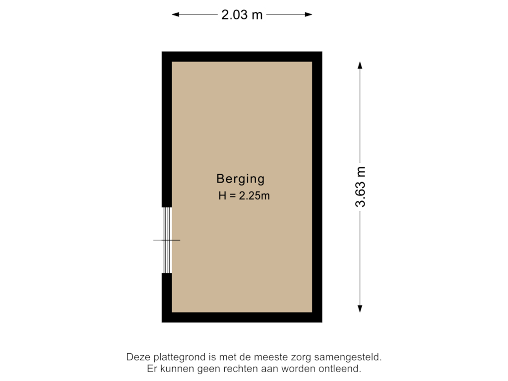 View floorplan of Berging of Katendrechtsestraat 366