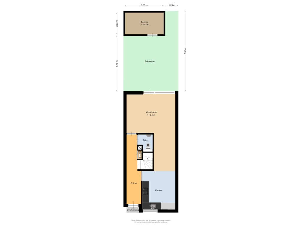 View floorplan of Situatie of Katendrechtsestraat 366