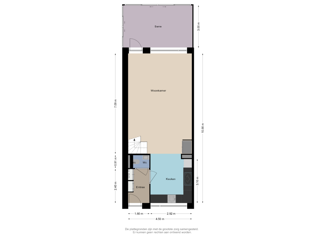 View floorplan of Begane grond of Zuidhornstraat 4