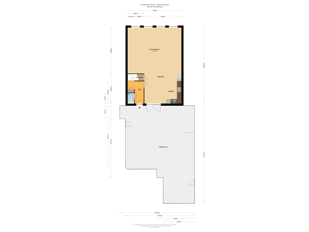 Bekijk plattegrond van EERSTE VERDIEPING van Hoofdstraat 20-A